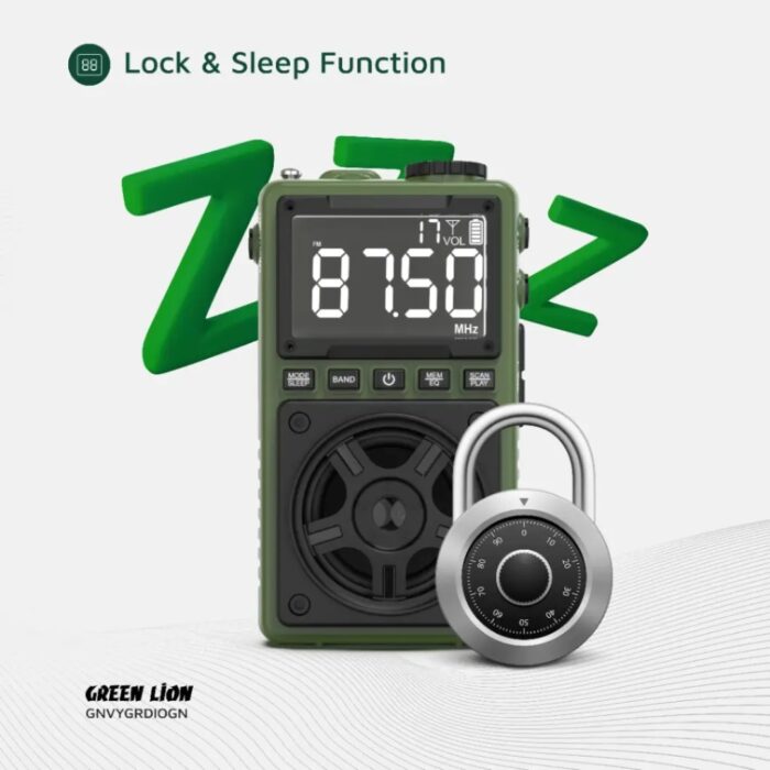 Green Lion Voyager Portable Radio | Flash Light | Speaker - Image 11