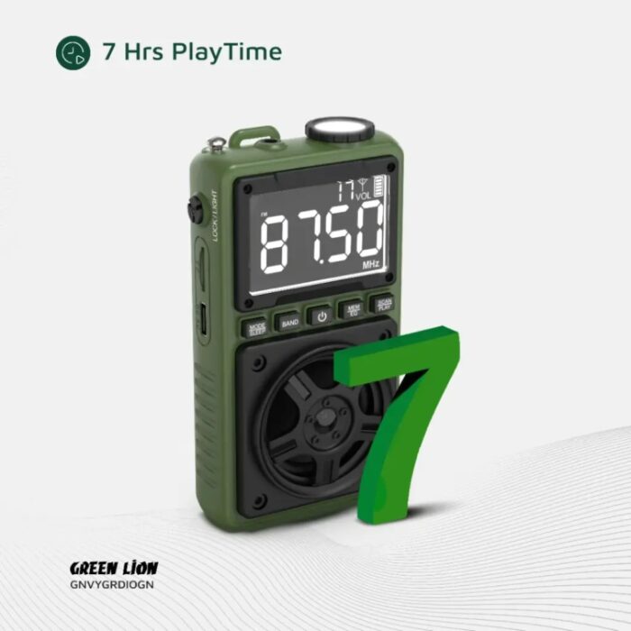 Green Lion Voyager Portable Radio | Flash Light | Speaker - Image 10
