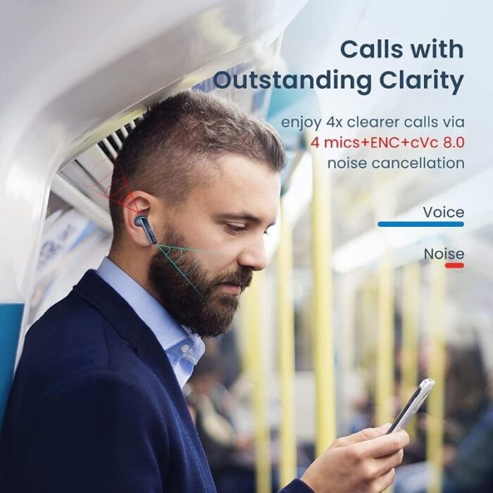 Haylou W1 Earbuds Blue - Image 5