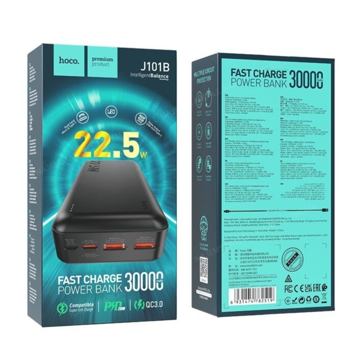 Hoco 30000mAh PD 20W Power Bank J101B - Image 4