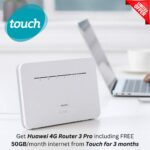 Huawei 4G Router 3 Pro + 50GB 4G Touch Internet