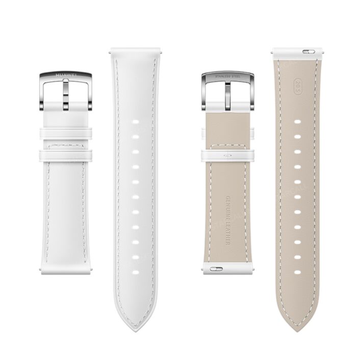 Huawei Watch GT 3 Pro Ceramic White Leather Strap - Image 6