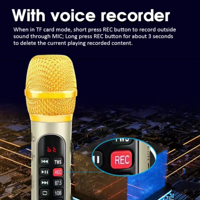 Intelligent Wireless Microphone L-1098 - Karaoke Microphone - Image 3