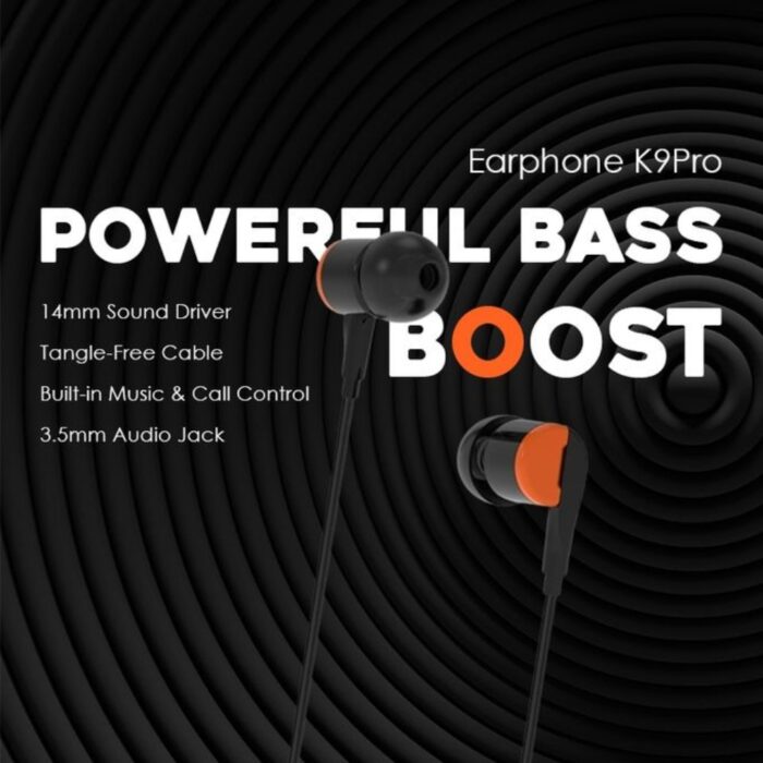 Itel K9 Pro Heavy Bass Wired Earphones - Image 2