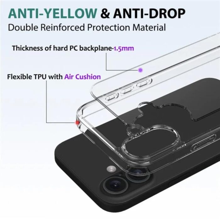J-Case Crystal Clear Case for iPhone 16 - Image 3