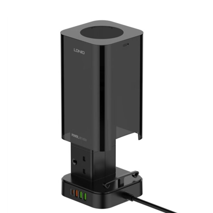 LDNIO 2500W UK Tower Extension Power Socket with 15W Wireless Charging - Image 2