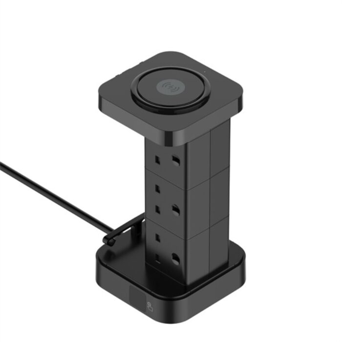 LDNIO 2500W UK Tower Extension Power Socket with 15W Wireless Charging - Image 3