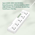 LDNIO Power Strip with 6 USB - Image 3