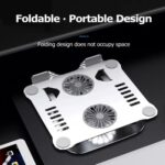 Laptop Foldable Stand Dual Fan Aluminum Alloy V4 - Image 3