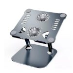 Laptop Foldable Stand Dual Fan Aluminum Alloy V4 - Image 2