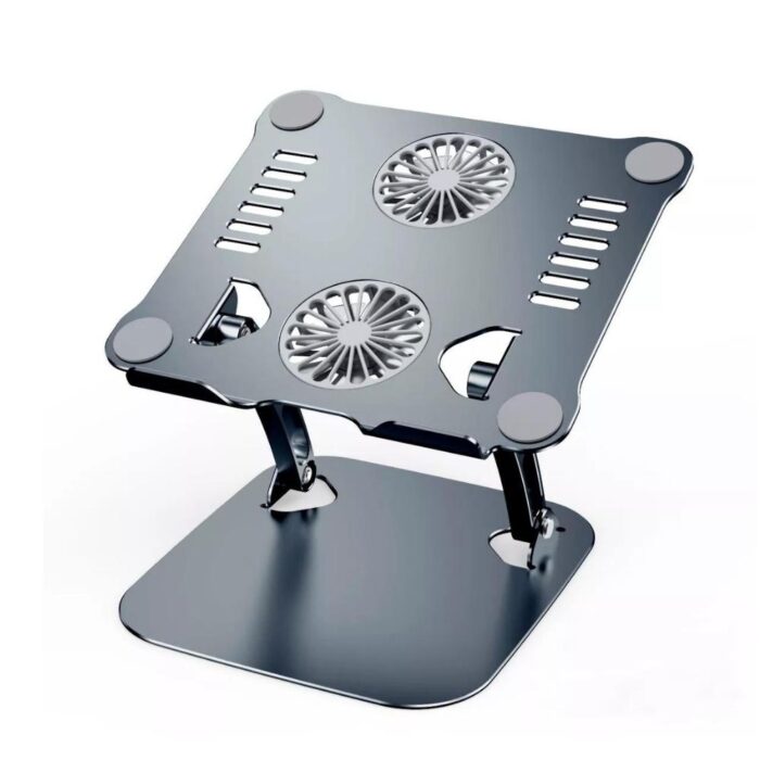 Laptop Foldable Stand Dual Fan Aluminum Alloy V4 - Image 2