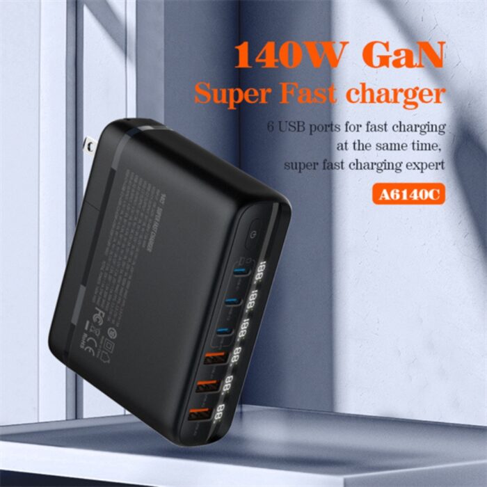 Ldnio 140W GaN Super Fast Desktop Charger A6140C - Image 2