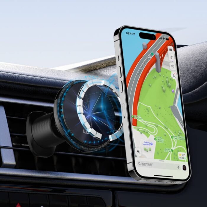 Ldnio Magnetic Wireless Charging Car Holder MA23 - Image 3
