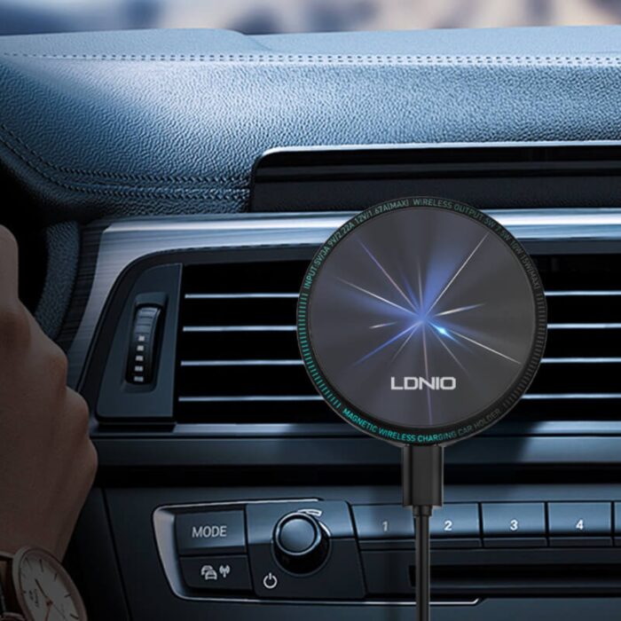 Ldnio Magnetic Wireless Charging Car Holder MA23 - Image 4