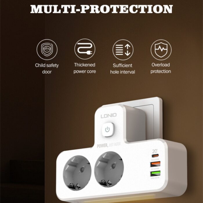 Ldnio Portable Electrical Extension Socket SE2337 - Image 5