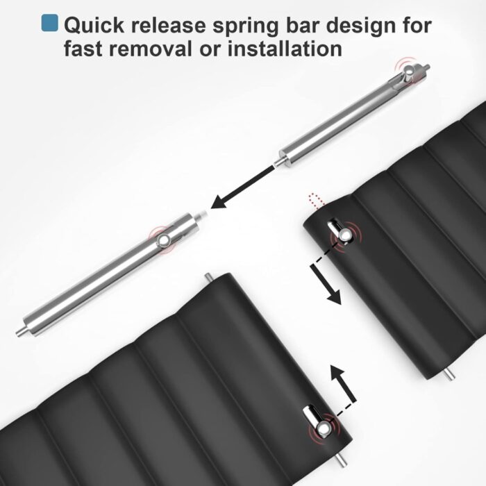Adjustable Magnetic Silicone Watch Band 22mm - Image 2