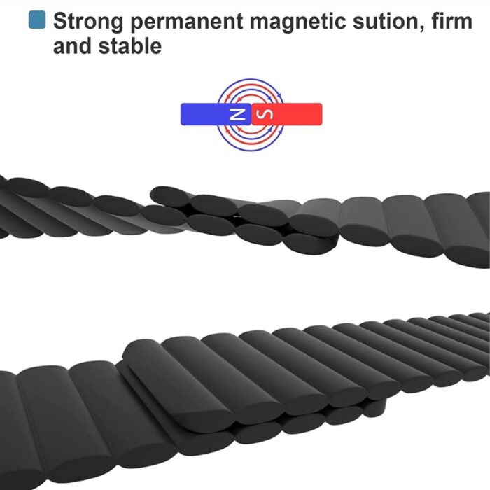 Adjustable Magnetic Silicone Watch Band 22mm - Image 3