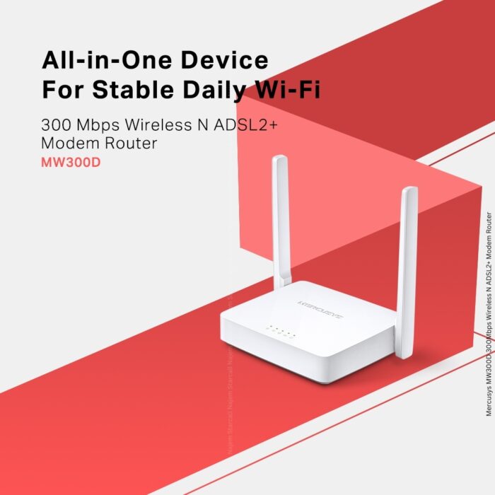Mercusys MW300D 300Mbps Wireless N ADSL2+ Modem Router - Image 3