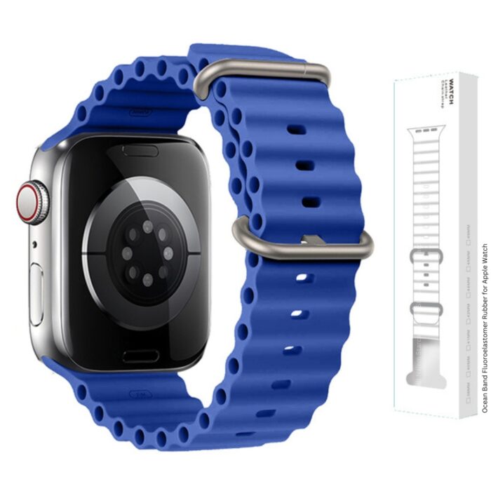 Ocean Band Fluoroelastomer Rubber for Apple Watch 42 44 45 49 - Image 3