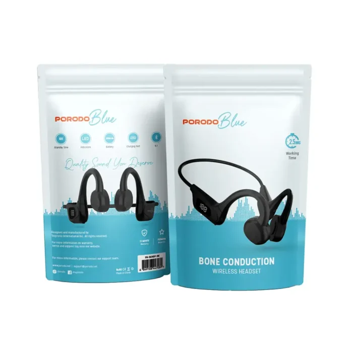Porodo Blue Bone Conduction Wireless Headset - Image 4