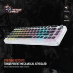 Porodo Gaming 67 Keys Pudding Transparent Mechanical Keyboard PDX223 - Image 3
