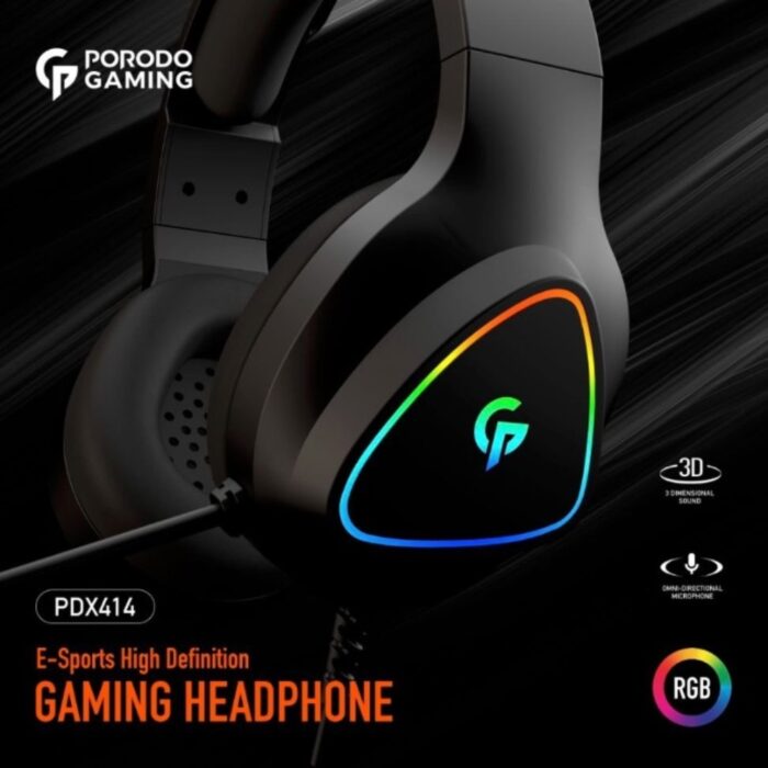 Porodo Gaming Headphone HD Sound with RGB - Image 7