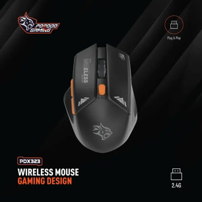 Porodo Gaming Wireless Mouse Gaming Design DPI 1600 - Image 8