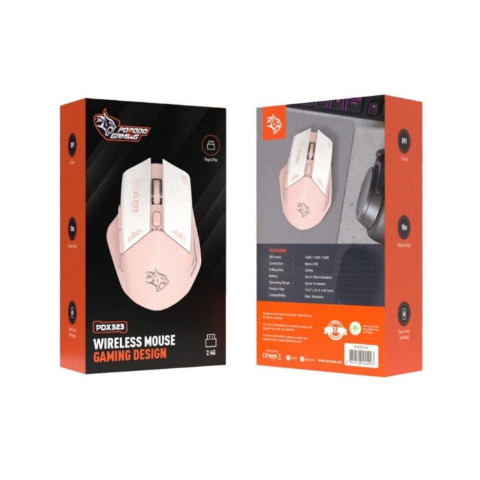 Porodo Gaming Wireless Mouse Gaming Design DPI 1600 - Image 4