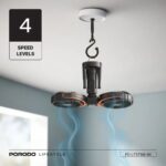 Porodo Lifestyle Dual-Head Oscillating Fan - Image 3