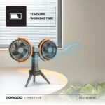 Porodo Lifestyle Dual-Head Oscillating Fan - Image 5