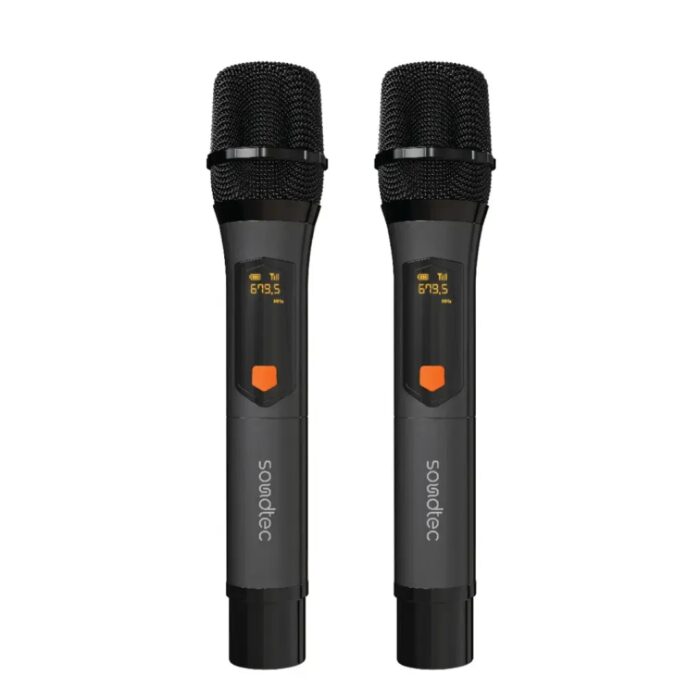 Porodo Soundtec Duo Mic Aluminum Rechargeable Wireless Microphone - Image 2