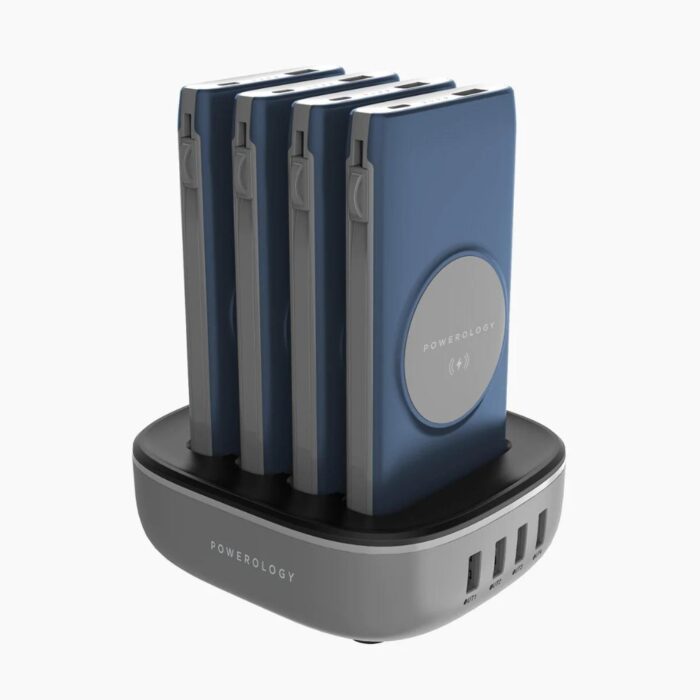 Powerology 4 in 1 Power Bank Station with Built-in Lightning And Type-C Cable - Image 5