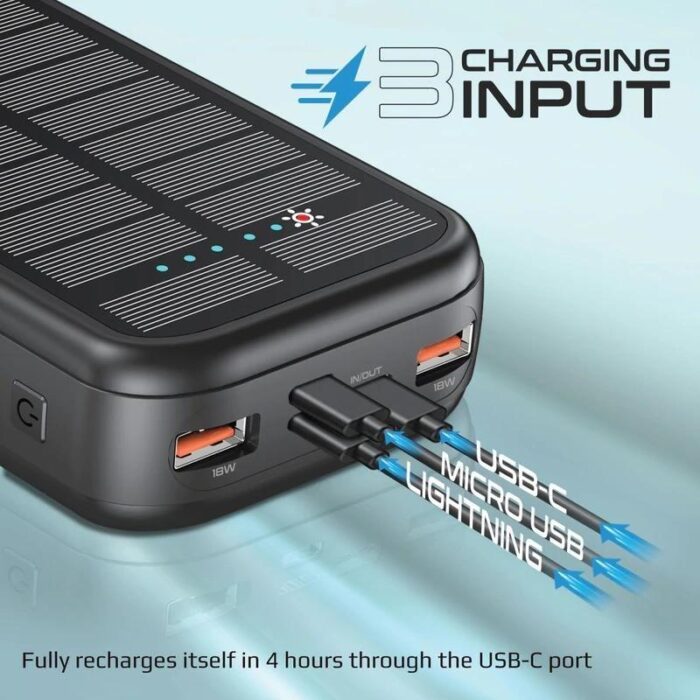 Promate 20000mAh EcoLight Solar Power Bank - Image 6