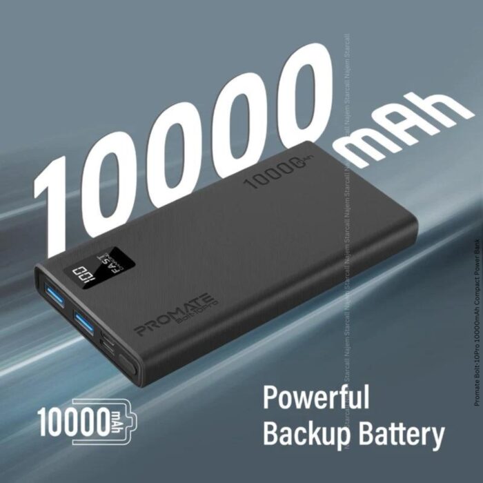 Promate Bolt-10 Pro 10000mAh Compact Power Bank - Image 3
