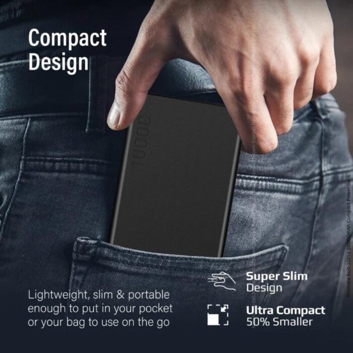 Promate Bolt-10 Pro 10000mAh Compact Power Bank - Image 7
