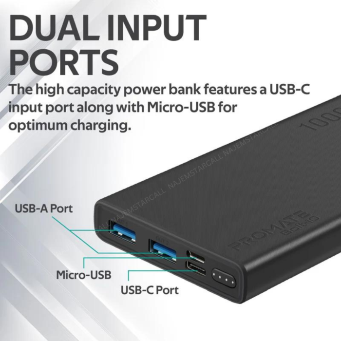 Promate Bolt-10 10000mah Power Bank - Image 5