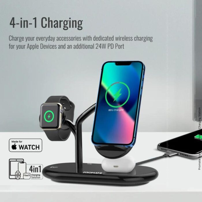 Promate Bonsai 4-in-1 Wireless Charging Station - Image 3