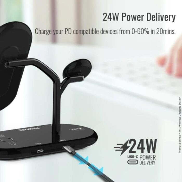 Promate Bonsai 4-in-1 Wireless Charging Station - Image 4