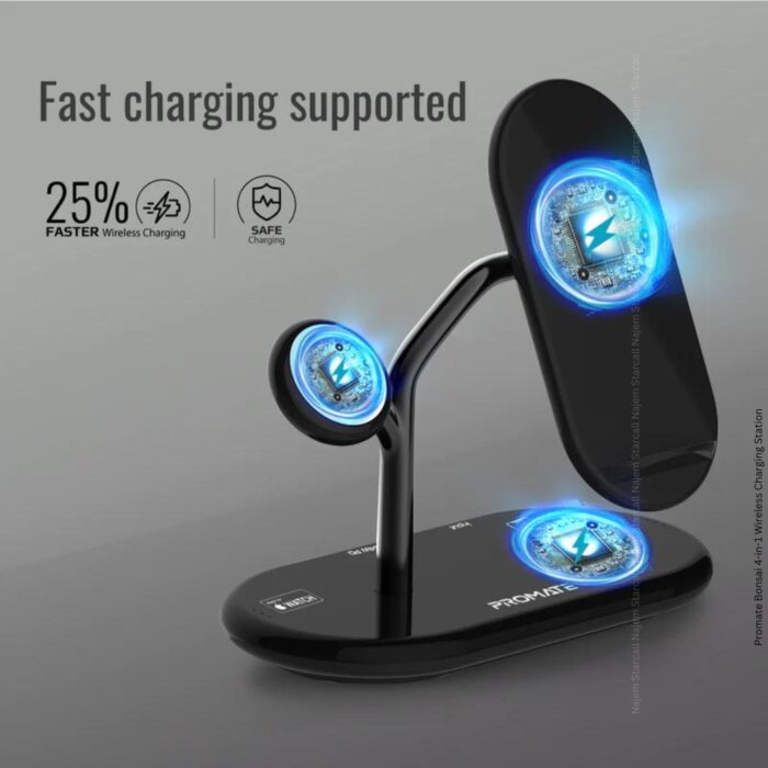 Promate Bonsai 4-in-1 Wireless Charging Station - Image 9