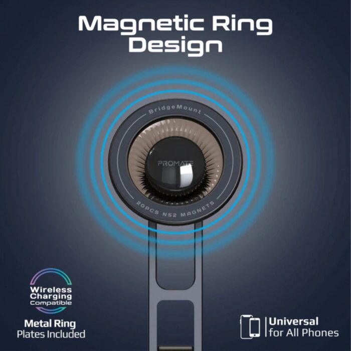 Promate BridgeMount MagGrip 360 Rotatable Smartphone Holder - Image 3