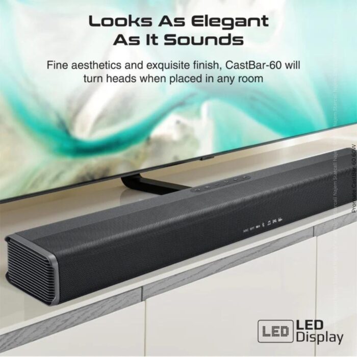 Promate CastBar-60 60W Ultra-Slim SoundBar with Built-in Subwoofer - Image 3