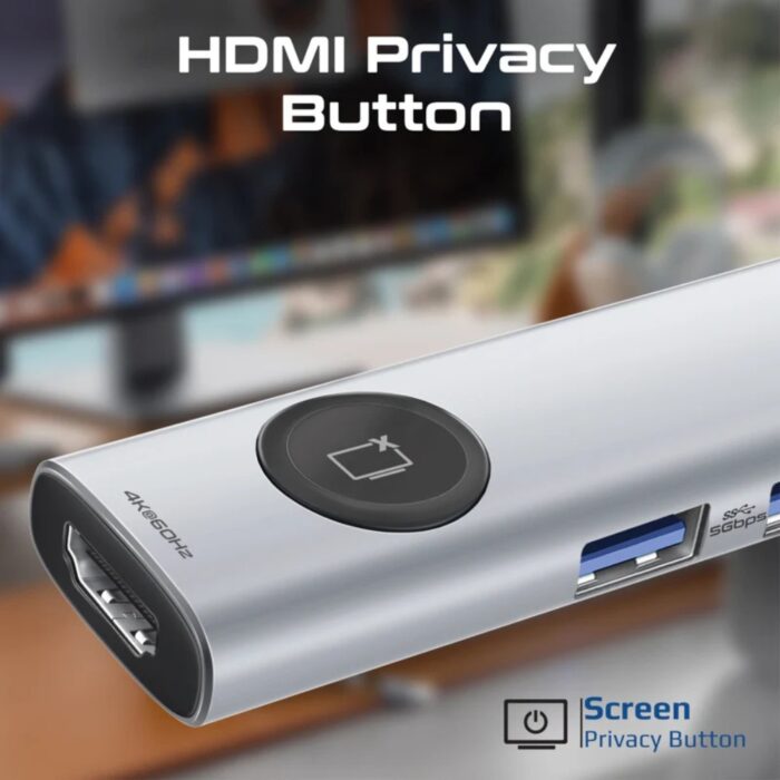 Promate ComandHub-Lite 4K@60Hz Multi-Function USB-C Hub - Image 3