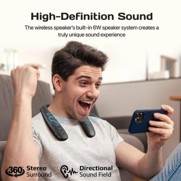 Promate Dynamic Stereo Wearable Neckband Wireless Speaker - Image 2