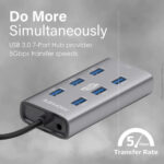 Promate EzHub-7 USB Hub 5Gbps Transfer Rate with Charge - Image 2