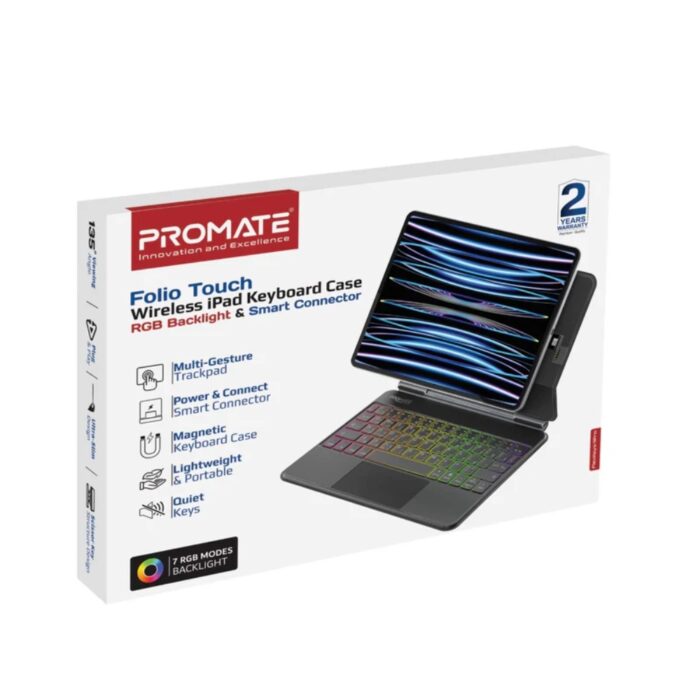 Promate FlexKeys-11Pro Folio Touch Wireless iPad Keyboard Case - Image 10