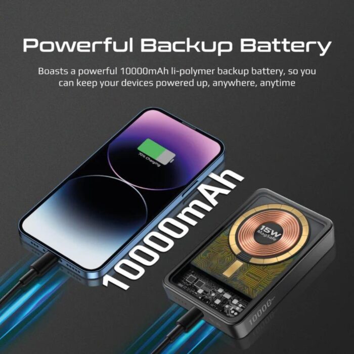 Promate Lucidpack-10 Transparent MagSafe Power Bank - Image 6