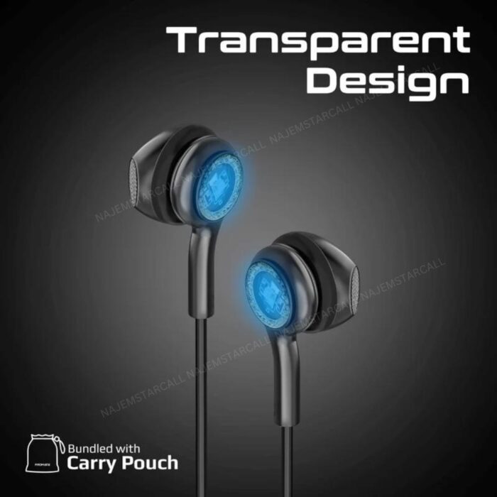 Promate LumiBuds-C Wired RGB Earphones - Image 3