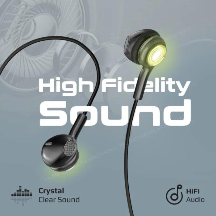Promate LumiBuds-C Wired RGB Earphones - Image 4