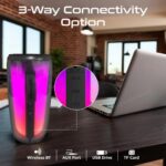 Promate LumiTower Portable Speaker with dynamic RGB lights - Image 5