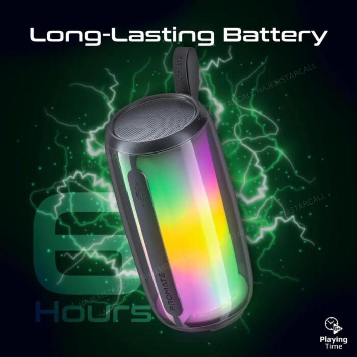 Promate LumiTower Portable Speaker with dynamic RGB lights - Image 6
